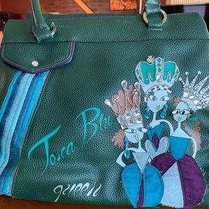 Tosca Blue leather bag (Authentic)